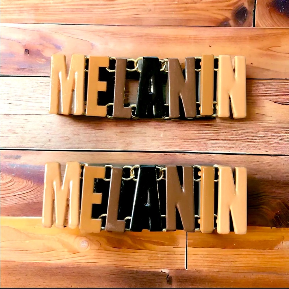 Melanin Dangle Drop Earrings, NWOT